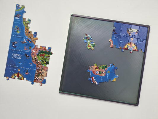 Jigsaw Puzzle Speed Sorter Sorting Tray Board with Slide - Multi Color Options