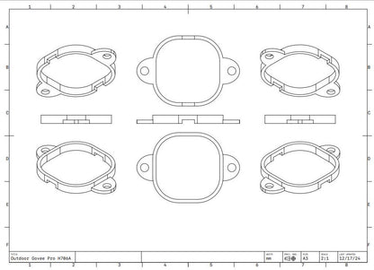 Govee Pro Outdoor Gable Mount: Minimalist Outdoor Peak Hinged Brackets (H706)